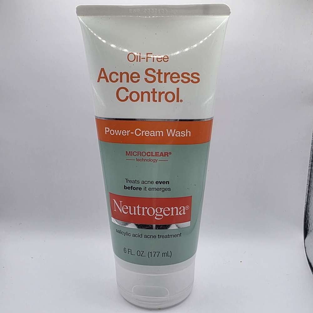 Neutrogena Acne Stress Control Power-Cream Wash - Green/White/Orange